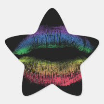 Baiser d'arc-en-ciel autocollants