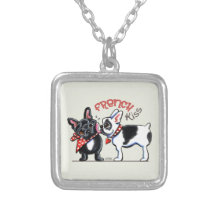 Baiser de bouledogue français colliers personnalisés