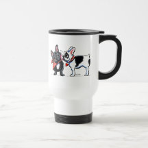 Baiser de bouledogue français tasse à café