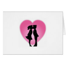 Baiser de jour de Valentines d'enfants Carte De Vœux