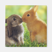 Baiser de lapin aimant pour réfrigérateur