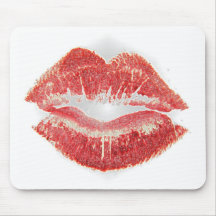 baiser de rouge à lèvres tapis de souris