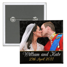 Baiser royal de mariage de William et de Kate Pin's Avec Agrafe