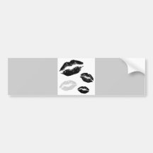 baisers-blackwhitegrey autocollant pour voiture