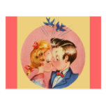 Baisers des couples carte postale