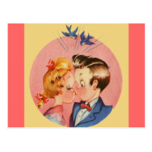 Baisers des couples carte postale