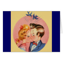 Baisers des couples cartes de vœux