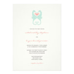 Baisers du mariage d'été de plage de coeurs d'amou invitations