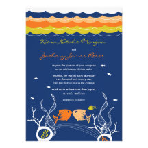 Baisers du mariage mignon lunatique de plage de co invitations personnalisées