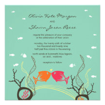 Baisers du mariage mignon lunatique de plage de co carton d'invitation