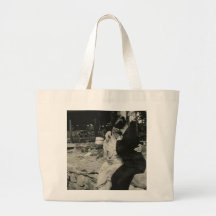Baisers sur le mur en pierre sacs en toile