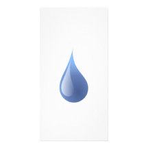 Baisse bleue de pluie cartes de vœux avec photo