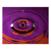 Baisse pourpre et orange de l'eau art photographique