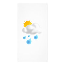 Baisses de pluie avec le nuage photocartes personnalisées