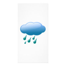 Baisses de pluie avec le nuage cartes avec photo