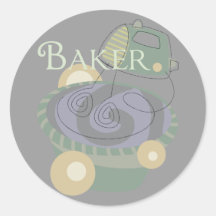 Baker Autocollant Rond