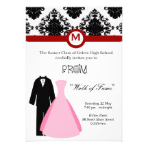 Bal de promo invitations personnalisées