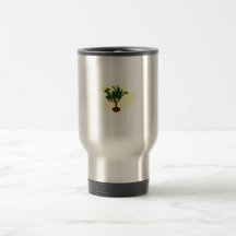 Balayez les bonsaïs fleurissants de style graphiqu tasse à café