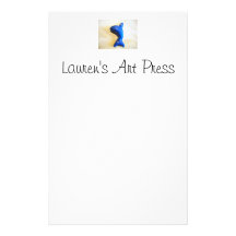 Baleine bleue stationnaire papier à lettre personnalisable