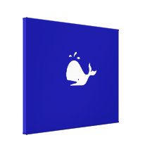 Baleine de Glow_White-on-Blue d'océan Toiles Tendues