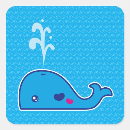 Baleine de Kawaii Autocollant