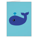 Baleine mignonne cartes de vœux