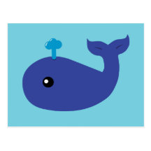 Baleine mignonne cartes postales