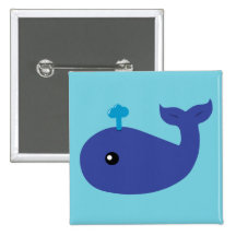 Baleine mignonne pin's