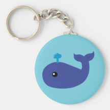 Baleine mignonne porte-clefs