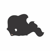 Baleine noire mignonne photo en relief