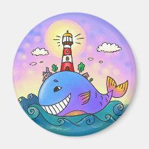 Baleine-phare Aimant Pour Réfrigérateur
