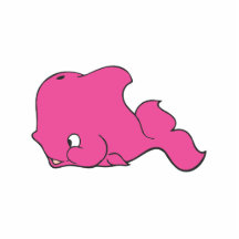 Baleine rose mignonne photo en relief