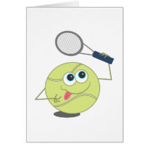 Balle de tennis cartes de vœux