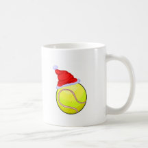 Balle de tennis (chapeau de Père Noël) Tasse