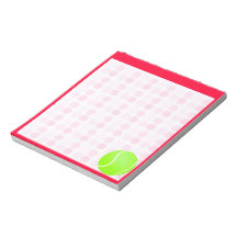 Balle de tennis mignonne bloc-notes