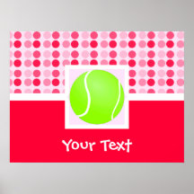 Balle de tennis mignonne poster