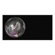 ballerine 2 de la bulle 3D Photocarte Personnalisée
