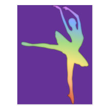 Ballerine - arc-en-ciel 1 carte postale