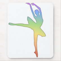 Ballerine - arc-en-ciel 1 tapis de souris