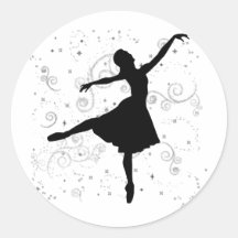 Ballerine Autocollants Ronds