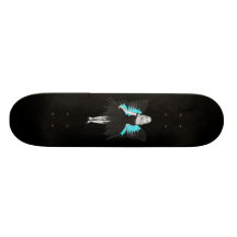 Ballerine de B&W Goth et ailes bleues de papillon Planches À Roulettes