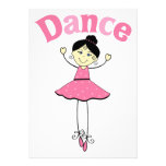 Ballerine de danse cartons d'invitation