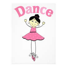 Ballerine de danse cartons d'invitation