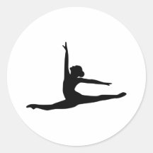 Ballerine de danseur classique autocollants