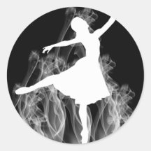 Ballerine de Smokin sur le noir Autocollants
