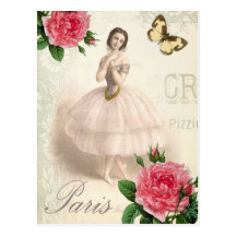 Ballerine parisienne carte postale