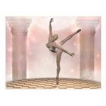 ballerine rose carte postale