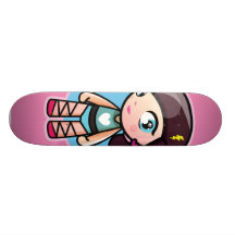 ballerine rose mignonne planches à roulettes customisées