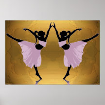 ballerines dans le rose sur l'or de 14,95 affiche