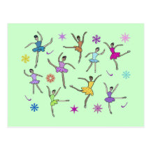 Ballerines dansant des cartes postales